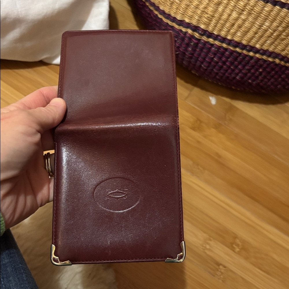 Cartier Burgundy Leather Billfold - Picture 5 of 7